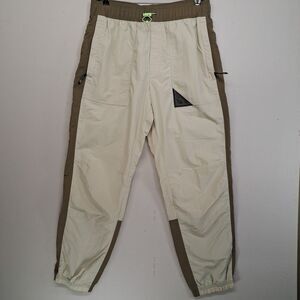 Eddie Bauer EBTEK Pants Mens Medium Beige Brown Colorblock Tech Track Jogger